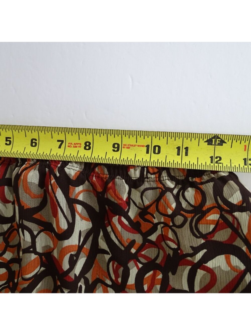 Elementz Multicolor Abstract A-line Midi Skirt Women Size S Y2K Office Retro - Picture 9 of 11